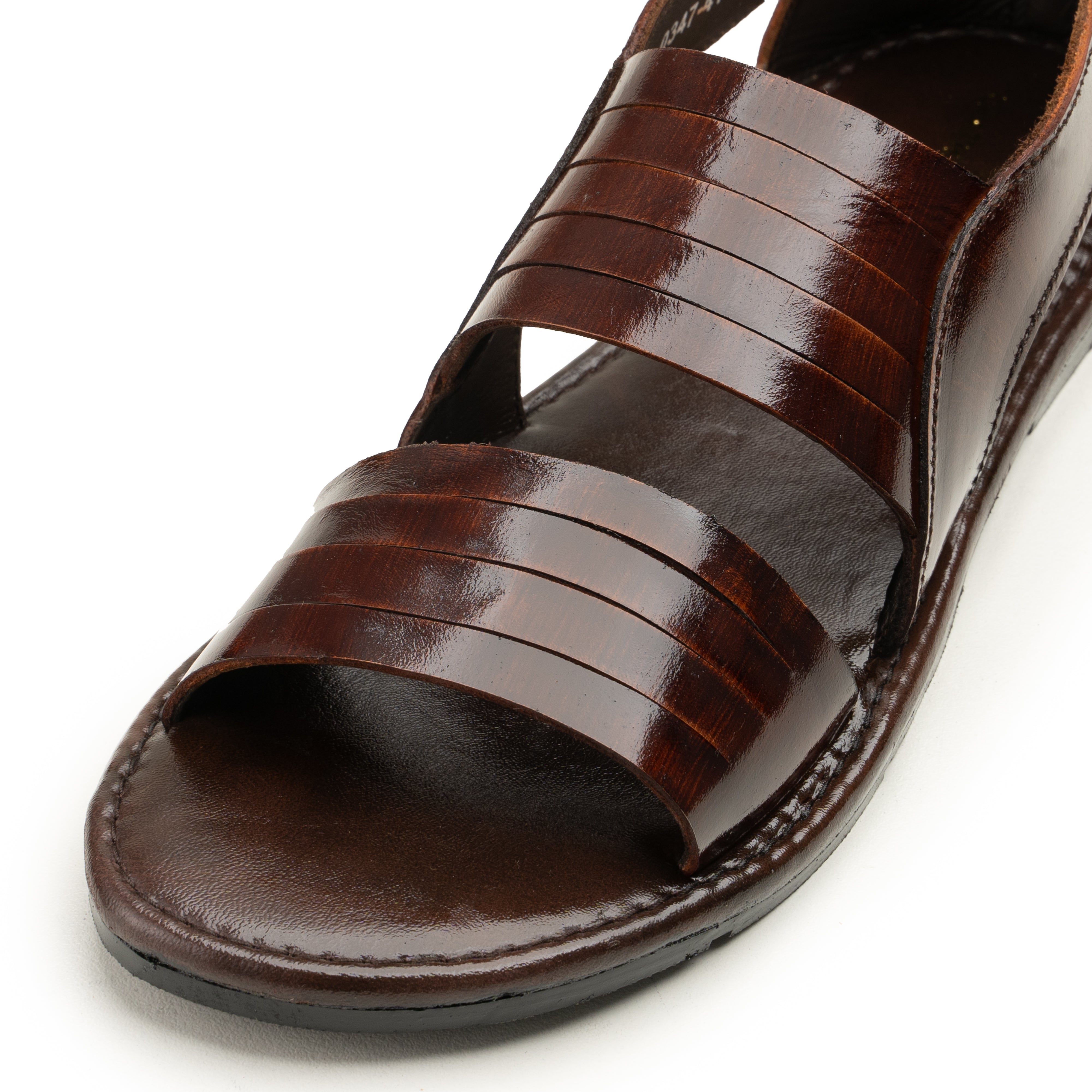 Zipper Sandal - Brown