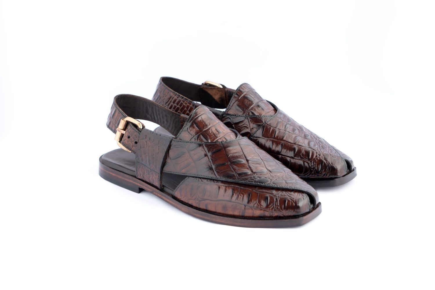 Pakhtoon Croc Brown