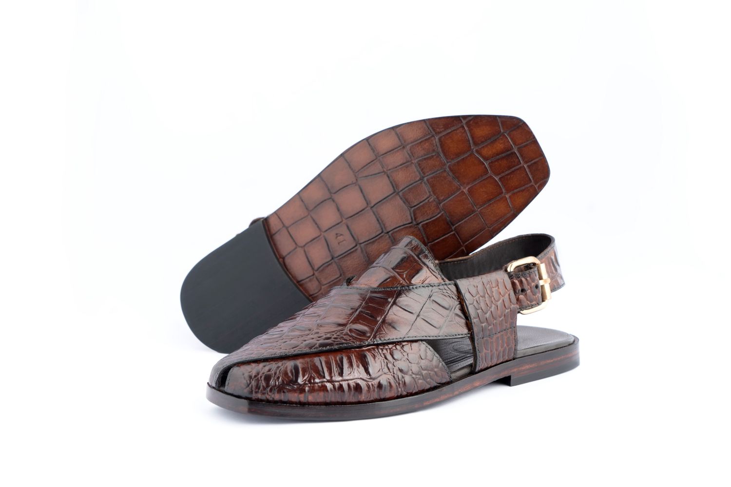 Pakhtoon Croc Brown