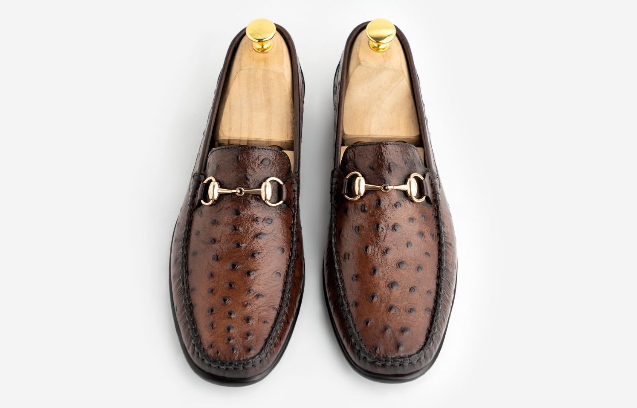 Gucci ostrich sale loafers